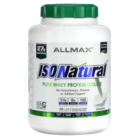 ALLMAX Nutrition, IsoNatural, 100% Ultra-Pure Natural Whey Protein Isolate, Unflavored, 5 lbs (2.25 kg)
