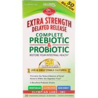 Olympian Labs, Extra Strength Delayed Release Complete Prebiotic & Probiotic, 30 Vegetarian Capsules