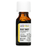 Aura Cacia, Чистое эфирное масло на основе масла жожоба, голубая пижма, 15 мл