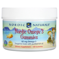 Nordic Naturals, Жевательные конфеты Nordic Omega-3 Gummies, со вкусом мандарина, 60 конфет