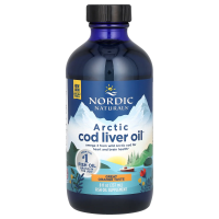 Nordic Naturals, Масло печени арктической трески, со вкусом апельсина, 8 жидких унций (237 мл)