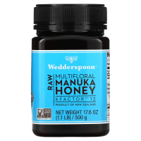 Wedderspoon, 100%-ный сырой мед мануки, КФактор 12, 17,06 унции (250 г)