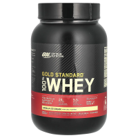 Optimum Nutrition, Золотой стандарт, Ванильное мороженое с 100 % молочной сывороткой, 2 фунта (909 г)