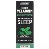 Onnit, Instant Melatonin, Fresh Mint Flavor, 3 mg , 1 fl oz (29 ml)
