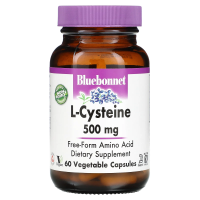 Bluebonnet Nutrition, L-цистеин, 500 мг, 60 капсул в растительной оболочке