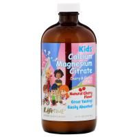 LifeTime Vitamins, Kids' Calcium Magnesium Citrate, Natural Cherry Flavor, 16 fl oz (473 ml)