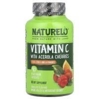 NATURELO, витамин C, экстракт ацеролы с цитрусовыми биофлавоноидами, 90 капсул с замедленным высвобождением