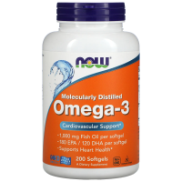 Now Foods Омега-3, 2000 мг, 200 капсул (180 ЭПК / 120 ДГК в 1 капсуле)