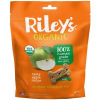 Riley’s Organics, Лакомства для собак, большая косточка, рецепт со вкусным яблоком, 142 г