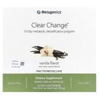 Metagenics, Clear Change, 10-дневная программа метаболической детоксикации, ваниль, набор из 3 продуктов