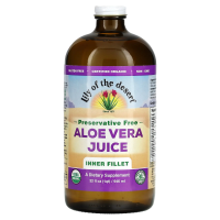 Lily of the Desert, Сертифицированный органический сок Алоэ Вера - Мякоть Без консервантов  32 жидких унции