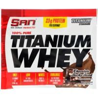 SAN Nutrition, На 100% чистая сыворотка Titanium, шоколад Rocky Road, 1,07 унции (30,24 г)