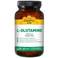 Country Life, L-глютамин 60 таблеток