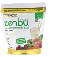 California Gold Nutrition, Zenbu Shake, смесь суперпродуктов на основе сывороточного белка со вкусом ванили, 540 г (19 oz)