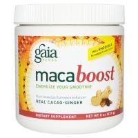 Gaia Herbs, Maca Boost, настоящий какао и имбирь, 8 унций (227 г)
