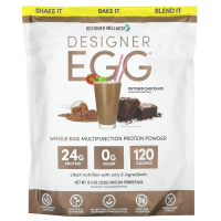 Designer Protein, Totally Egg, натуральный яичный белок с желтком, голландский шоколад, 12,4 унции (352 г)