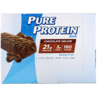 Pure Protein, Батончики с высоким содержанием белка, с шоколадным вкусом, 6 батончиков, 1,76 унций (50 г) каждый