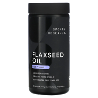 Sports Research, Flaxseed Oil with Plant Based Omega-3, 1200 mg , 180 Veggie Softgels