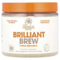 The Genius Brand, Brilliant Brew, альтернативный кофе, соленая карамель, 141 г (5 унций)