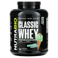NutraBio, классический сывороточный протеин, со вкусом фисташек, 2268 г (5 фунтов)