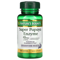 Nature's Bounty, Super Papaya Enzyme, мята, 15 мг, 90 жевательных таблеток