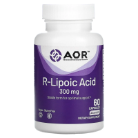 Advanced Orthomolecular Research AOR, High Dose R-Lipoic Acid, 300 mg, 60 Vegan Capsules
