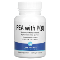 Lake Avenue Nutrition, PEA (пальмитоилэтаноламид) с PQQ, 30 растительных капсул