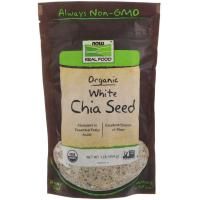 Now Foods, Real Food, Органические белые семена чиа, 1 фунт (454 г)