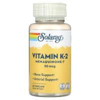 Solaray, Vitamin K2 Menaquinone-7, 50 mcg, 60 VegCaps