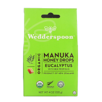 Wedderspoon, Органические Манука Мед капли, эвкалипт с прополисом, 4 унции (120 г)