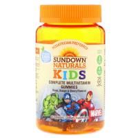 Sundown Naturals Kids, Мультивитаминные жевательные таблетки, "Мстители", виноград, апельсин и вишня, 60 таблеток