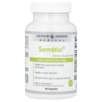 Arthur Andrew Medical, Serretia, чистая серрапептаза, 500 мг, 90 капсул