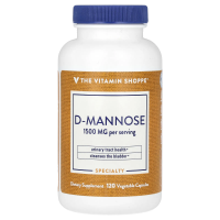 The Vitamin Shoppe, D-манноза, 1500 мг, 120 растительных капсул (500 мг в 1 капсуле)