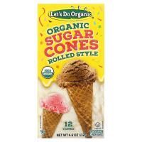Edward & Sons, Edward & Sons, Let's Do Organic, рожки для мороженого из органического сахара, закрученные, 12 шт.