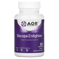 Advanced Orthomolecular Research AOR, Bacopa Enlighten, 60 Vegan Capsules