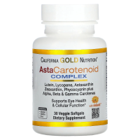California Gold Nutrition, AstaCarotenoid Complex, поддерживает здоровье глаз и сердца, 30 мягких таблеток