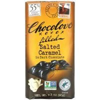 Chocolove, Соленая карамель в черном шоколаде, 3,2 унции (90 г)