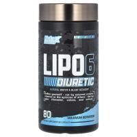 Nutrex Research, LIPO-6 Diuretic, диуретик, 80 капсул