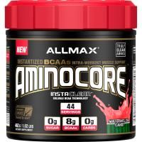 ALLMAX Nutrition, AMINOCORE, аминокислоты с разветвленной цепью (BCAA), 8 г аминокислот с разветвленной цепью в каждой порции, в соотношении 45:30:25, 100% отсутствие примесей, без глютена, со вкусом арбузных конфет, 1,02 фунта (462 г)