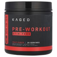 Kaged, Pre-Kaged, предтренировочный комплекс без стимуляторов, со вкусом фруктового пунша, 596 г (1,31 фунта)