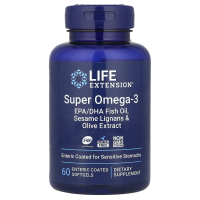 Life Extension, Омега-заряд, cуперомега-3, 60 кишечнорастворимых капсул