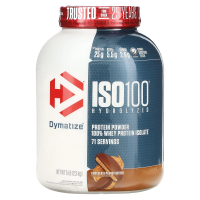 Dymatize Nutrition, ISO 100 гидролизованный, 100% изолят сывороточного протеина, шоколадно-арахисовая паста, 5 фунтов (2.3 кг)