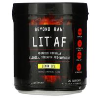 GNC Beyond Raw, Beyond Raw, LIT AF, Clinical Strength Pre-Workout, Lemon Ice, 15.75 oz (446.4 g)