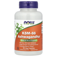 NOW Foods, KSM-66 Ashwagandha®, 600 мг, 90 растительных капсул