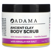 Zion Health, Adama, Ancient Clay, Body Scrub, Vanilla Coconut, 4 oz (113 g)