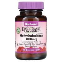 Bluebonnet Nutrition, EarthSweet, метилкобаламин, натуральный малиновый ароматизатор, 1000 мкг, 60 жевательных таблеток