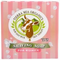 Tierra Mia Organics, Средства для ухода за кожей на основе сырого козьего молока, мыло для бритья для женщин, 2,5 унции