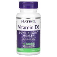 Natrol, Vitamin D3, Maximum Strength, 10000 МЕ, 60 Tablets