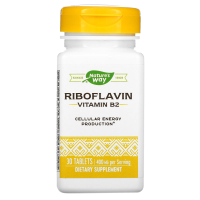 Nature's Way, Рибофлавин, витамин B2, выработка энергии, 400 мг, 30 таблеток