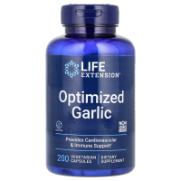 Life Extension, оптимизированный экстракт чеснока, стандартизированные капсулы с чесноком, 200 вегетарианских капсул